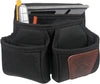 Occidental Leather Clip-On 7 Pouch 9504  Cost-efficient fastener and tool management! Versatile multi pouch design, with tool holders for pencils, utility knife, angle square, and capacity for multiple fasteners. Perfect for small jobs or the do it yourself weekend projects.  Specifications:      Pockets & Tool Holders: 7     Main Bag: 7.5" x 6"     Outer Bags: 5" x 5.5"     Weight: 0.7 lbs