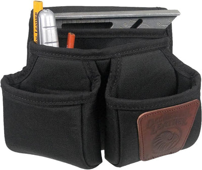 Occidental Leather Clip-On 7 Pouch 9504  Cost-efficient fastener and tool management! Versatile multi pouch design, with tool holders for pencils, utility knife, angle square, and capacity for multiple fasteners. Perfect for small jobs or the do it yourself weekend projects.  Specifications:      Pockets & Tool Holders: 7     Main Bag: 7.5