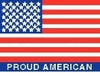 Proud American Hard Hat Flag Sticker