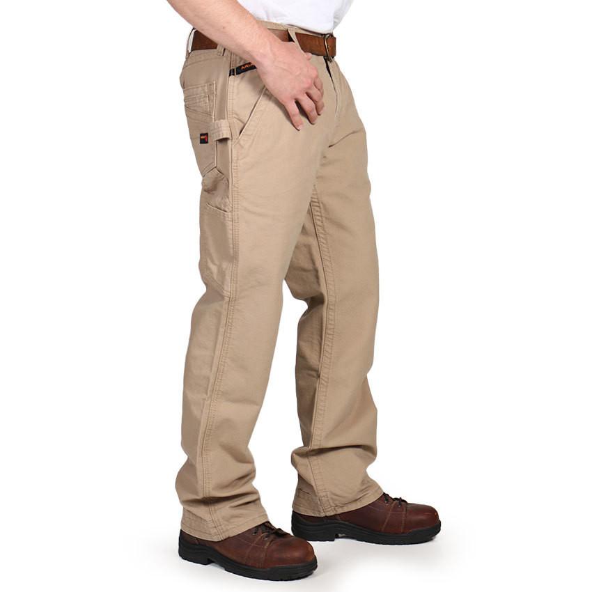 Sojanya (Since 1958) Men's Cotton Blend Khaki Solid Trousers