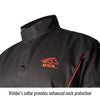 Black Stallion BX9C BSX® Contoured FR Cotton Welding Jacket, Black with Red Flames