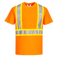 Portwest Hi-Vis X Back Contrast Tape T-Shirt S/S - CA110 - Ironworkergear