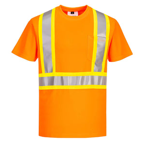 Portwest Hi-Vis X Back Contrast Tape T-Shirt S/S - CA110 - Ironworkergear