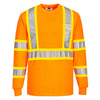 Portwest Hi-Vis X Back Contrast Tape T-Shirt L/S - CA111 - Ironworkergear