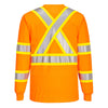 Portwest Hi-Vis X Back Contrast Tape T-Shirt L/S - CA111 - Ironworkergear