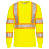 Portwest Hi-Vis X Back Contrast Tape T-Shirt L/S - CA111 - Ironworkergear