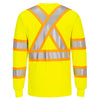 Portwest Hi-Vis X Back Contrast Tape T-Shirt L/S - CA111 - Ironworkergear