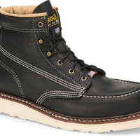 Carolina 6" Black Moc Toe Soft Toe Boot #7012- Discontinued - Ironworkergear