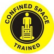 CONFINED SPACE TRAINED HARD HAT STICKER