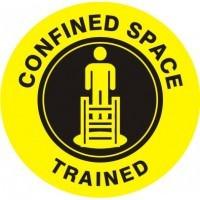 CONFINED SPACE TRAINED HARD HAT STICKER