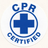 CPR CERTIFIED HARD HAT STICKER