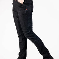 Dovetail Women's Workwear Maven Slim Heathered Black Denim - Ironworkergear