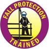 FALL PROTECTION TRAINED HARD HAT STICKER