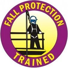 FALL PROTECTION TRAINED HARD HAT STICKER