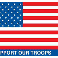 Support Our Troops Hard Hat Sticker #FF23