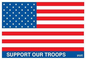 Support Our Troops Hard Hat Sticker #FF23