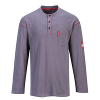 Portwest BizFlame FR 3-Button Crew Neck Henley - Ironworkergear