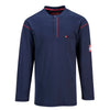 Portwest BizFlame FR 3-Button Crew Neck Henley - Ironworkergear