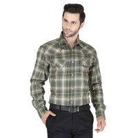 Forge Fr Men's Sage Green Plaid Long Sleeve Shirt - MFRPLDS231 - Ironworkergear