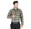 Forge Fr Men's Sage Green Plaid Long Sleeve Shirt - MFRPLDS231