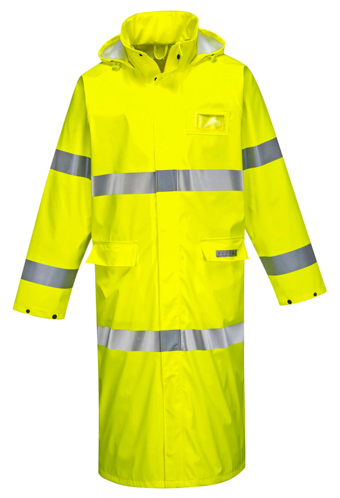 Portwest Sealtex Flame FR Hi-Vis Coat 50″ | Ironworkergear