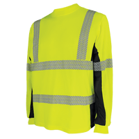 FrogWear® HV Premium Athletic High-Visibility Long-Sleeved Shirt with Breathable Black Mesh - GLO-225LS - Ironworkergear