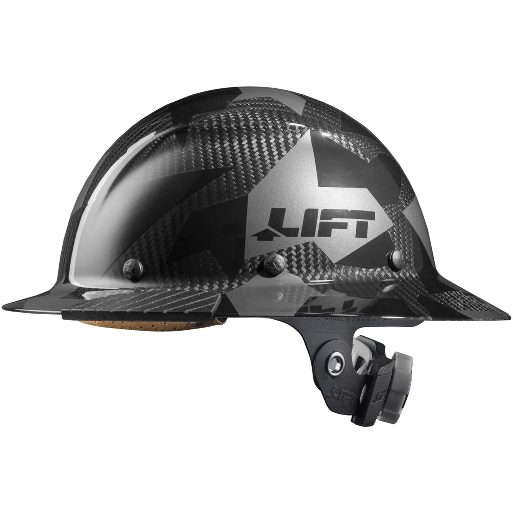Lift DAX Carbon Fiber Camo Full Brim Hardhat - Ironworkergear