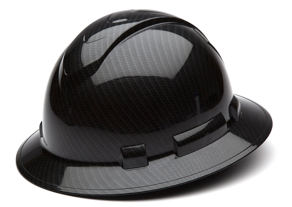 Pyramex Glossy Graphite Full Brim Hard Hat - Ironworkergear