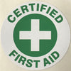 Certifieid First Aid with Cross Hard Hat Marker