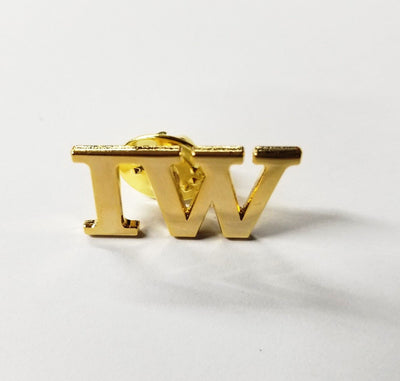 Ironworker 'IW' Gold Plated Lapel/ Hat Pin - Ironworkergear