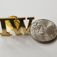 Ironworker 'IW' Gold Plated Lapel/ Hat Pin - Ironworkergear