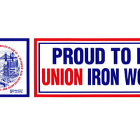 'Proud to be Union Ironworker' Hard Hat Sticker #M16