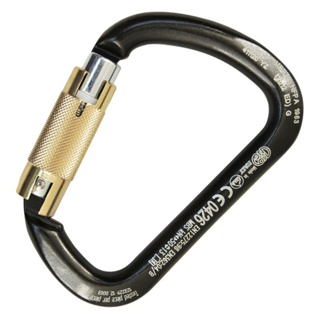 Kong XL Triple Lock Carbon Steel Carabiner #KNG-411-SN - Ironworkergear