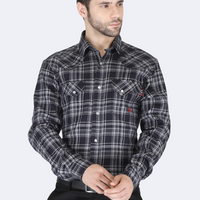 Forge Fr Men's Black Plaid Long Sleeve Shirt - MFRPLDS232 - Ironworkergear