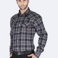 Forge Fr Men's Black Plaid Long Sleeve Shirt - MFRPLDS232 - Ironworkergear