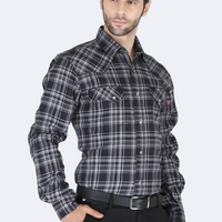 Forge Fr Men's Black Plaid Long Sleeve Shirt - MFRPLDS232 - Ironworkergear