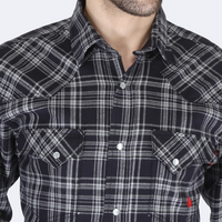 Forge Fr Men's Black Plaid Long Sleeve Shirt - MFRPLDS232 - Ironworkergear