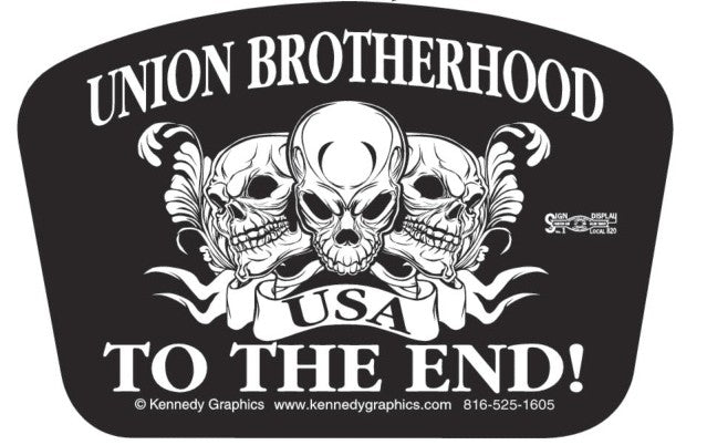 Union Brotherhood Hard Hat Sticker #S86 | Ironworkergear