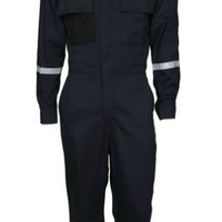 MCR Safety Summit Breeze® Flame Resistant (FR) Coverall Navy 7-ounce Cotton Material, Navy#SBC20212 - Ironworkergear