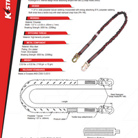 KStrong® Kapture™ Essential 3-Point Full Body Harness with 6′ Internal SAL with snap hooks, S-L (ANSI) - Ironworkergear