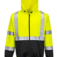 Portwest Hi-Vis Two-Tone Zippered Hoodie UB315