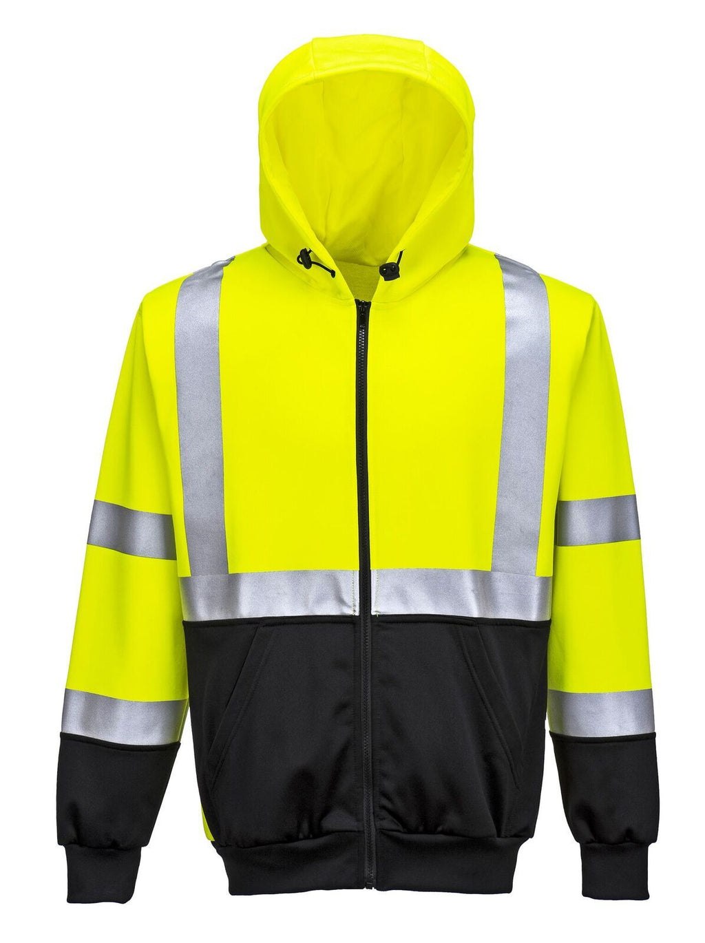 Portwest Hi-Vis Two-Tone Zippered Hoodie UB315
