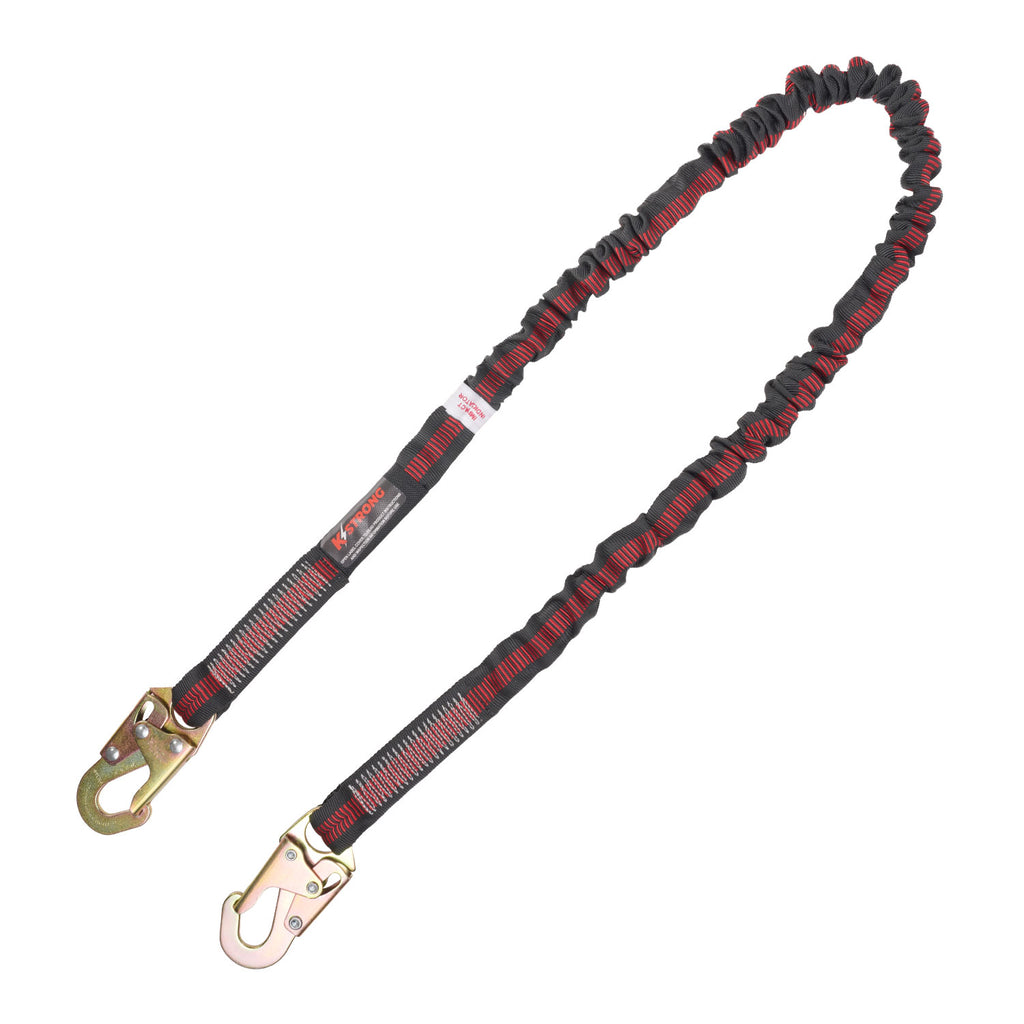 KStrong® 6 ft. Internal design shock absorbing lanyard with snap hooks (ANSI) - Ironworkergear