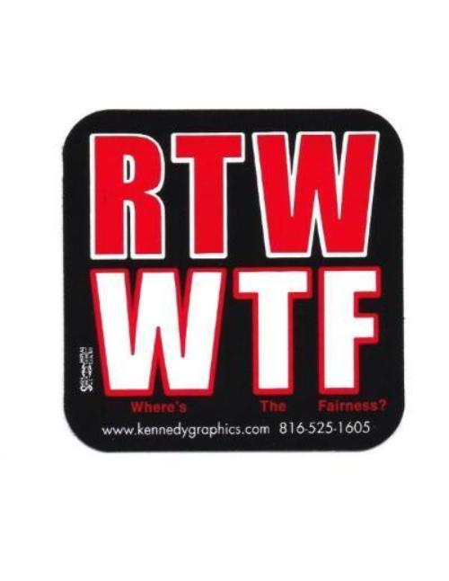 'RTW/WTF' Hard Hat Sticker #S110
