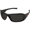 Edge Eyewear Brazeau Safety Glasses w/ Black Rubberized Frame - Ironworkergear