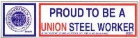 Proud to be a Union Steelworker Hardhat Sticker
