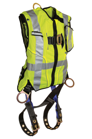 Falltech High-Vis Non-Belted Lime Vest Harness