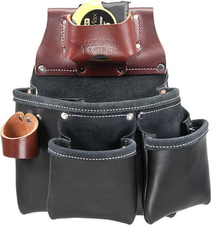 Occidental Leather Part #B5018DBLH  This popular tool bag features double outer bags and holders for pencils, work knife, lumber crayon, chisel, torpedo level, hammer and a holster for tapes up to 35’.