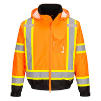 Portwest Hi-Vis X Back Contrast Tape Winter Bomber Jacket - Ironworkergear