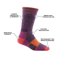 Darn Tough Women's Boot Full Cushion Midweight Hiking Sock
